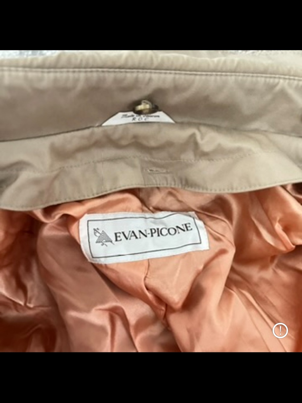 Evan Picone Beige Double-Breasted Trench Coat - Picture 2 of 8